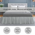thumbnail image 2 of PiccoCasa Brushed Microfiber Bed Skirt, Elastic Dust Ruffle, Twin Light Gray, 2 of 7