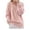 Pink, variant on Dealovy Sweater for Women Long Sleeve V Neck Cable Knit Pullover Solid Color Loose Fitted Pullover Tops