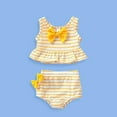 thumbnail image 2 of XZNPDUCQ Girl Baby Swimsuit Baby Sleeveless Split Body Toddler Girl Swimsuit Toddler Speed Suit Summer Swimming Suit For Girls 4-5 Years Yellow, 2 of 3
