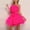 Hot Pink, variant on Women Summer Tulle Dress Sleeveless Short Dress Solid Mesh Princess Steapless Party Club Dress
