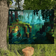 Popular Game M-Minecraft-T Retro Flags Multiple Choice Living Studio Booth Interior Decoration Banner
