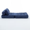 thumbnail image 6 of Folding Sofa Bed, Convertible Sleeper Chair with Pillow Foldable Mattress with Back Support, Portable Fold Out Chair Bed Comfy Floor Sofa Lounge for Living Room Bedroom, Single (Blue), 6 of 11