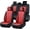 Black & Red, variant on FLORICH Car Seat Covers Front Pair, Universal Leather Seat Covers Full Coverage, Waterproof for Most Car Truck SUV, Brown & Black