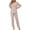 Bm-01 Beige Star, variant on Anygrew Women's Pajamas Set Long Sleeve Shirts and Long Pants 2 Piece Pjs Sleepwear with Pockets