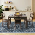 thumbnail image 3 of Washable Area Rugs for Living Room 5x7 Neutral Vintage Distressed Floral Boho Soft Floor Rug Indoor Non Slip Carpet for Bedroom Blue, 3 of 7