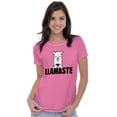 thumbnail image 4 of Llamaste Namaste Spiritual Llama Womens Fitted Plus Size Graphic Tee Brisco Brands 2X, 4 of 5