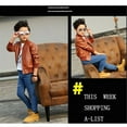 thumbnail image 6 of Boys Leather Jackets For Toddler Kids Faux Motorcycle PU Leather Coats, 6 of 7