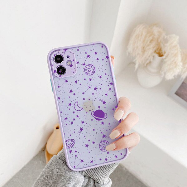 Coque de téléphone antichoc Cartoon Planet Stars, coque arrière mignonne transparente, iPhone 11 12 13 14 Pro Poly XS Max 7 8 6 Plus X SE 2020 qiuyongming unisex