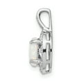 thumbnail image 2 of 925 Sterling Silver Diamond Created Opal Necklace Charm Pendant Birthstone October, 2 of 8