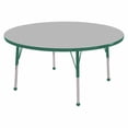 thumbnail image 3 of ECR4Kids 48in Round Everyday T-Mold Adjustable Activity Table Grey/Black - Standard Swivel, 3 of 7