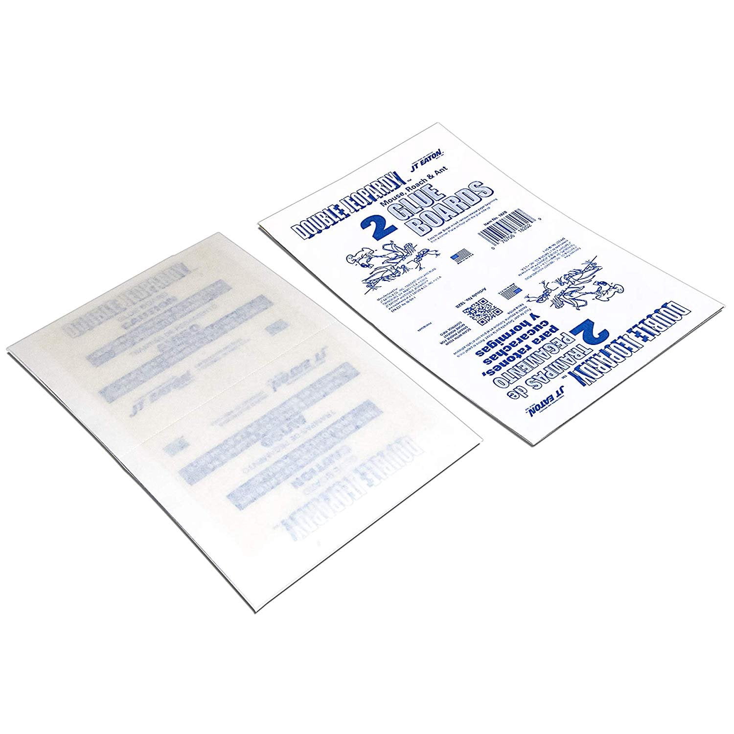 JT Eaton Double Jeopardy Glue Board with Release Paper - Trap for Mice and Insects - 72 Ct