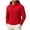 Red, variant on Men's Hooded Windbreaker Jacket, Lightweight Zip Front Outdoor Coat for Hiking and Travel