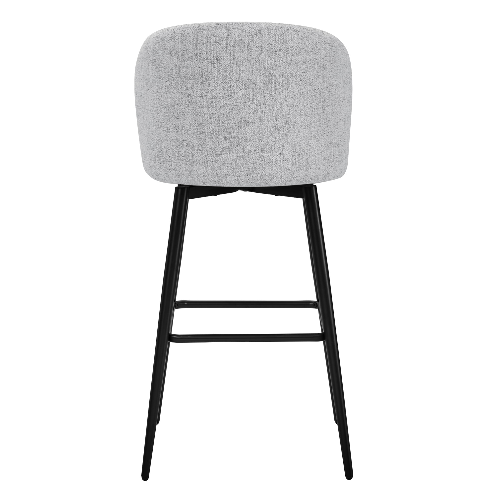 CHITA 30" Swivel Upholstered Counter Bar Stools Set of 2 with Back & Metal Legs, Fabric in Cloud