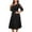 Black, variant on THDHVS Plus Size Dresses for Curvy Women,Womens Dresses,Womens Plus Size Lace Patchwork Quarter Sleeve Dress Black L