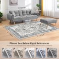 thumbnail image 2 of Boho Vintage Round Rug ft- Faux Wool Dreely Washable Area Rug Small Distressed Throw Rugs Floor Carpet for Door Mat Entryway Bedrooms Laundry (Round - ; Diameter Border ), 2 of 6