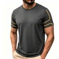 thumbnail image 2 of Qiyinn Men's Line Casual T-shirt For Summer Men Top, 2 of 6