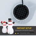 thumbnail image 4 of Outsunny 8ft Inflatable Christmas Snowman Family Outdoor Decoration, 4 of 10