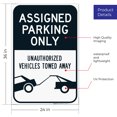 thumbnail image 3 of Assigned Parking Only Sign, 24x36 Corrugated Plastic, 3 of 7