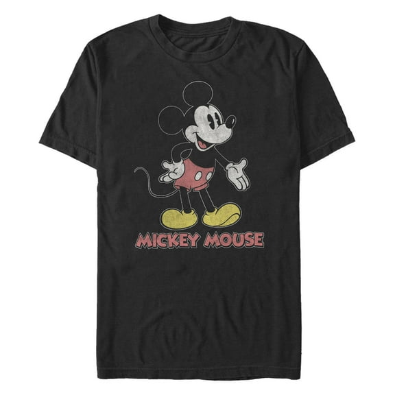 Men's Mickey & Friends Retro Stance  Graphic Tee Black Small