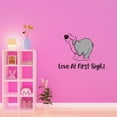 thumbnail image 3 of Love At First Sight Shaggy Dog Puppy Doggie Meow Purr Kitty Kitten Litter Hiss Paw Box Bark Dog Holiday Gift Decorating Ideas Bedroom Wall Decal Sticker - Size: 30 In X 24 In, 3 of 5