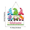 thumbnail image 2 of Easter Bunny Wooden Wall Hanging - Colorful Easter Eggs Happy Easter Sign, Home Door Decor for Spring Holiday Party, Ready to Hang, 2 of 5