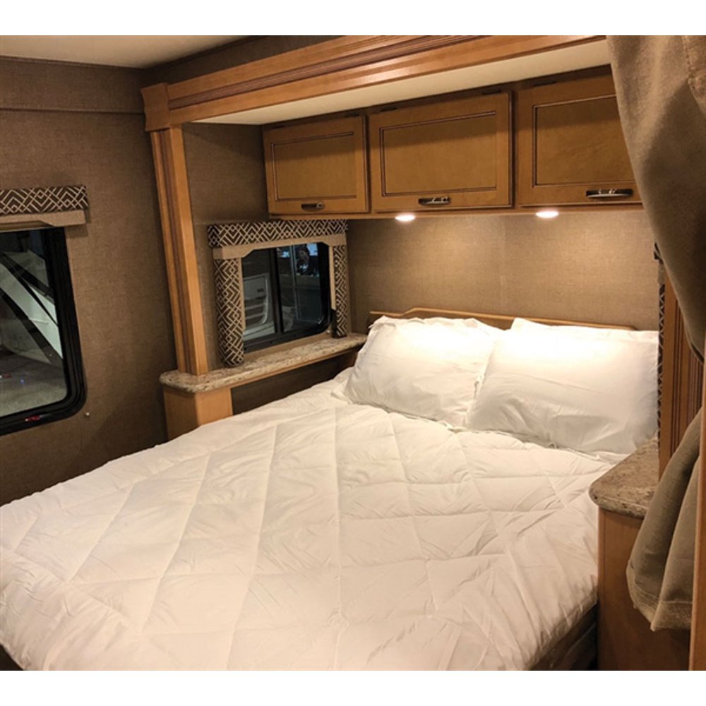 Short Queen Comforter RV Bedding White