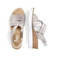 thumbnail image 2 of Rieker Women's V3888-90 Wedge Heel Ankle Strap Sandals, Metallic, Size EU 36, 2 of 9