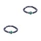 thumbnail image 2 of Guardurnaity de tortuga Piedras preciosas naturales duraderas y cristales Pulseras de amistad Regalos para mejores amigos Fósiles de viento negro Fósiles de viento negro 2Conjunto, 2 of 6