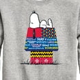 thumbnail image 3 of Peanuts - Snoopy Patchwork Doghouse - Toddler And Youth Crewneck Fleece Sweatshirt, 3 of 6