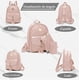 thumbnail image 4 of Mochilas Damas Bolsas De Cuero Versátil Rosa Conjunto 3 Pack Modelo Rosa, 4 of 4
