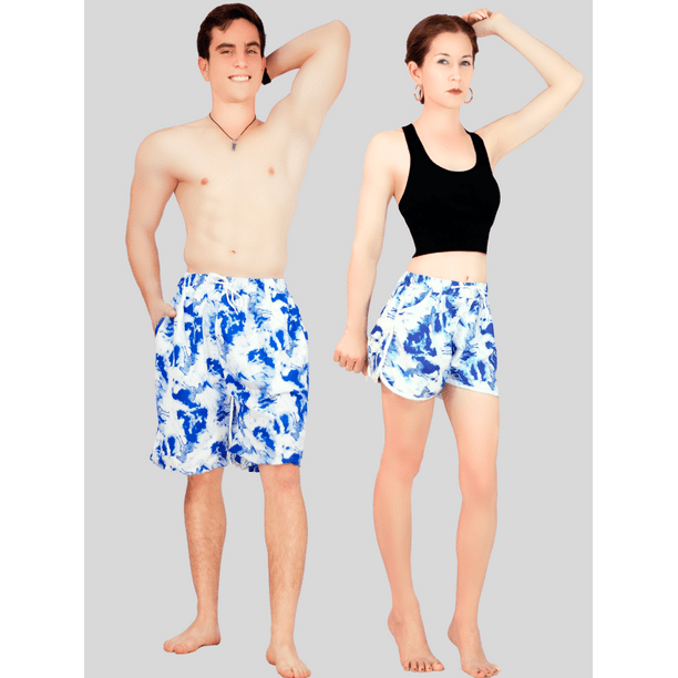 SET DE 2 SHORT EN PAREJA TRAJES DE BANO HOMBRE Y MUJER Bodega Aurrera en linea