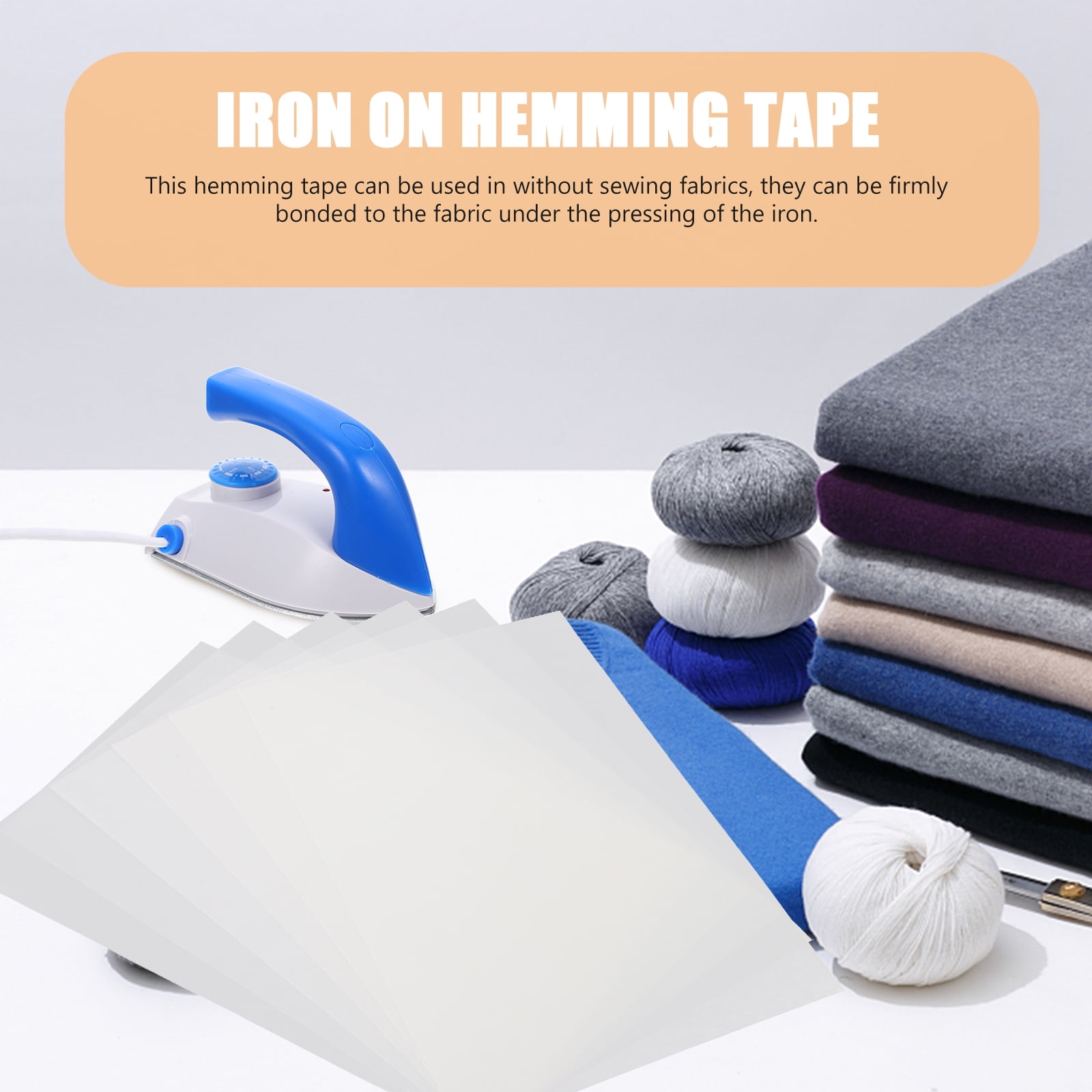 20 Sheets Double-sided Iron-on Patch Fabric Tapes Clothing Supplies Hemming for Lining