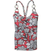 Sand N Sun - Women's Plus Print Ring Tankini Top