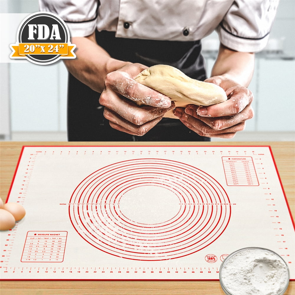 Pastry Mat for Rolling Dough 20x24" Extralarge FDA Approved Silicone