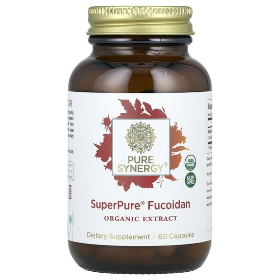 Pure Synergy SuperPure® Fucoidan, 60 Capsules (100 mg Capsule)