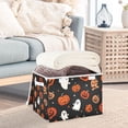 thumbnail image 5 of Foldable Fabric Storage Bin With Handle Collapsible Basket Box Storage With Lid Organizer Halloween Icons, 5 of 7