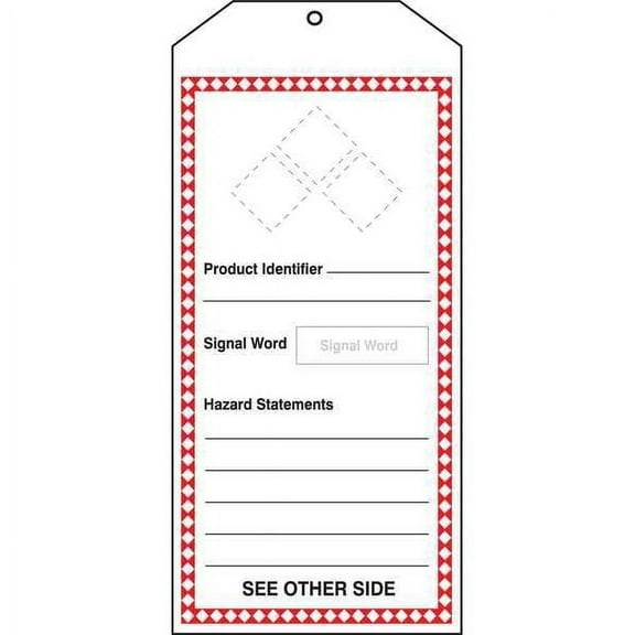 Accuform GHS Tags,Prod Identif,8-1/2x3-7/8In,PK5 THS401PTM