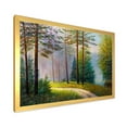 thumbnail image 2 of Designart 'Subtle Sunset Light Through The Trees II' Lake House Framed Art Print, 2 of 4