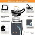 thumbnail image 4 of Astronaut Space Universe 32oz Water Bottles with Straw Tritan Leakproof Sports Bottle BPA Free Clear for Fitness Gym Swimming Cycling, 4 of 7