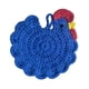 thumbnail image 2 of Posavasos De Pollito Tejidos A Mano Al Crochet Posavasos de pollito azules tejidos a mano (paquete de 1) Accesorios de té Regalos para la decoración del hogar JASKFLY, 2 of 9