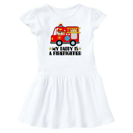 

Inktastic Fireman Daddy is a Firefighter Gift Toddler Girl Dress