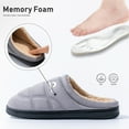 thumbnail image 3 of Pmoiste House Slipper for Men Comfort Memory Foam Non Slip Soft Suede Warm Winter Slip On Slipper, 3 of 7