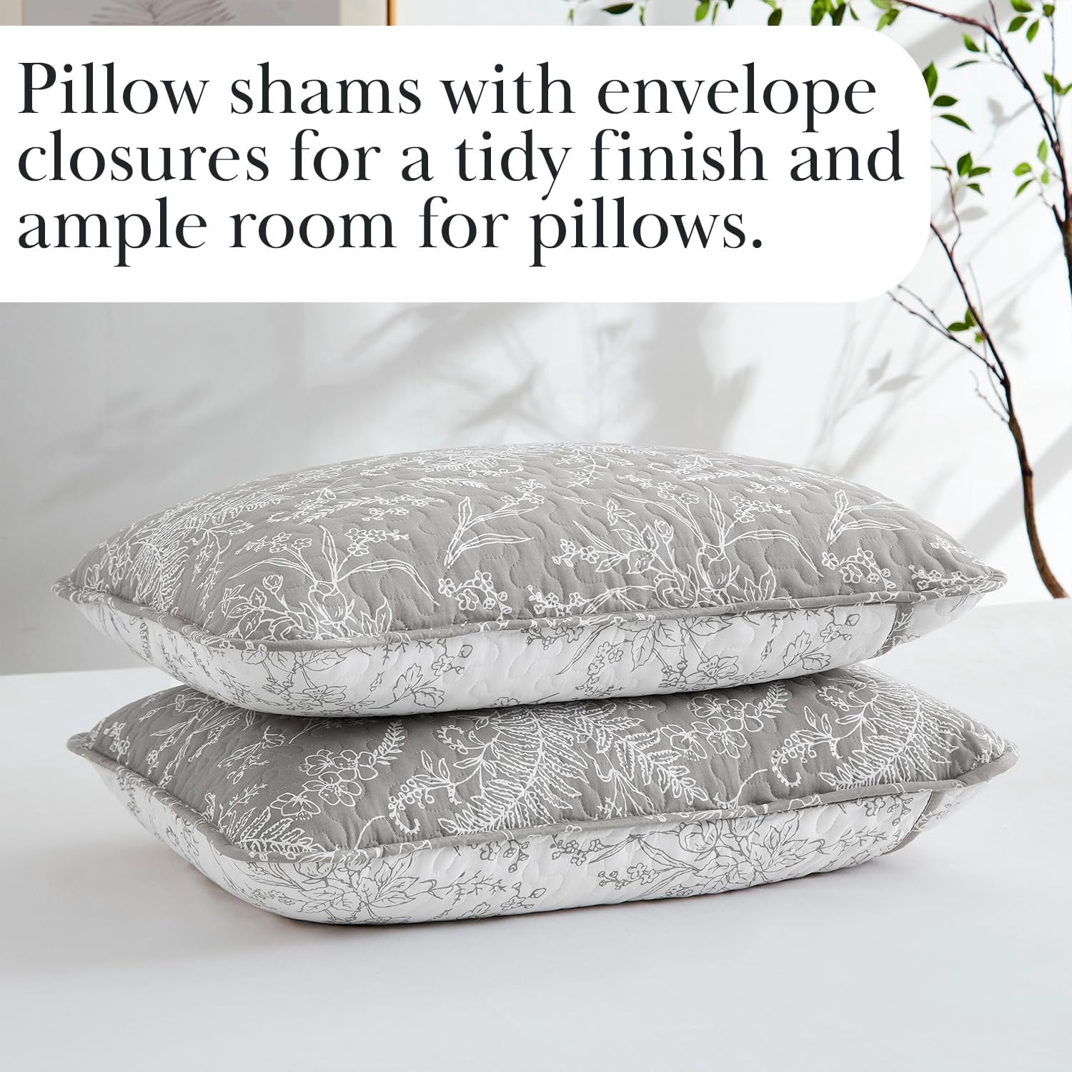 Winter Brush Print Soft & Supreme Quality Reversible Lightweight Quilt Set