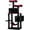 Black and Red, variant on Large Multi-Level Cat Tree Condo Furniture with Sisal-Covered Scratching Posts, Two Bigger Plush Condos, Perch Hammock for Kittens and Cats, Light Gray