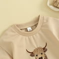 thumbnail image 4 of Okbabeha Western Baby Clothes Newborn Boy Girl Short Sleeve Fuzzy Cow Embroidery Bubble Romper Summer Outfit, 4 of 7