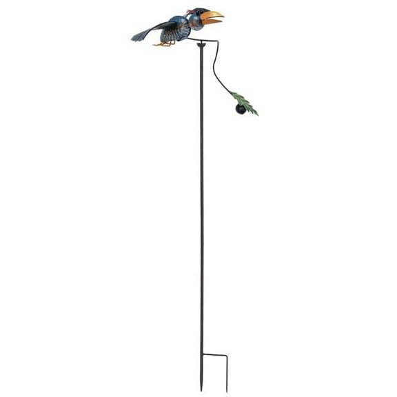 Continental Art Center 19980 Rustic Kinetic Metal Spinning Single Toucan Stake