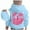 Light Blue, variant on Tiweut Casual Hoodies for Girls Long Sleeve Hooded Soft Sweatshirt Beach Graphic Hoody Kids Cute Pullovers Top Clothes Relaxed Fit Blouses 2-3 Y