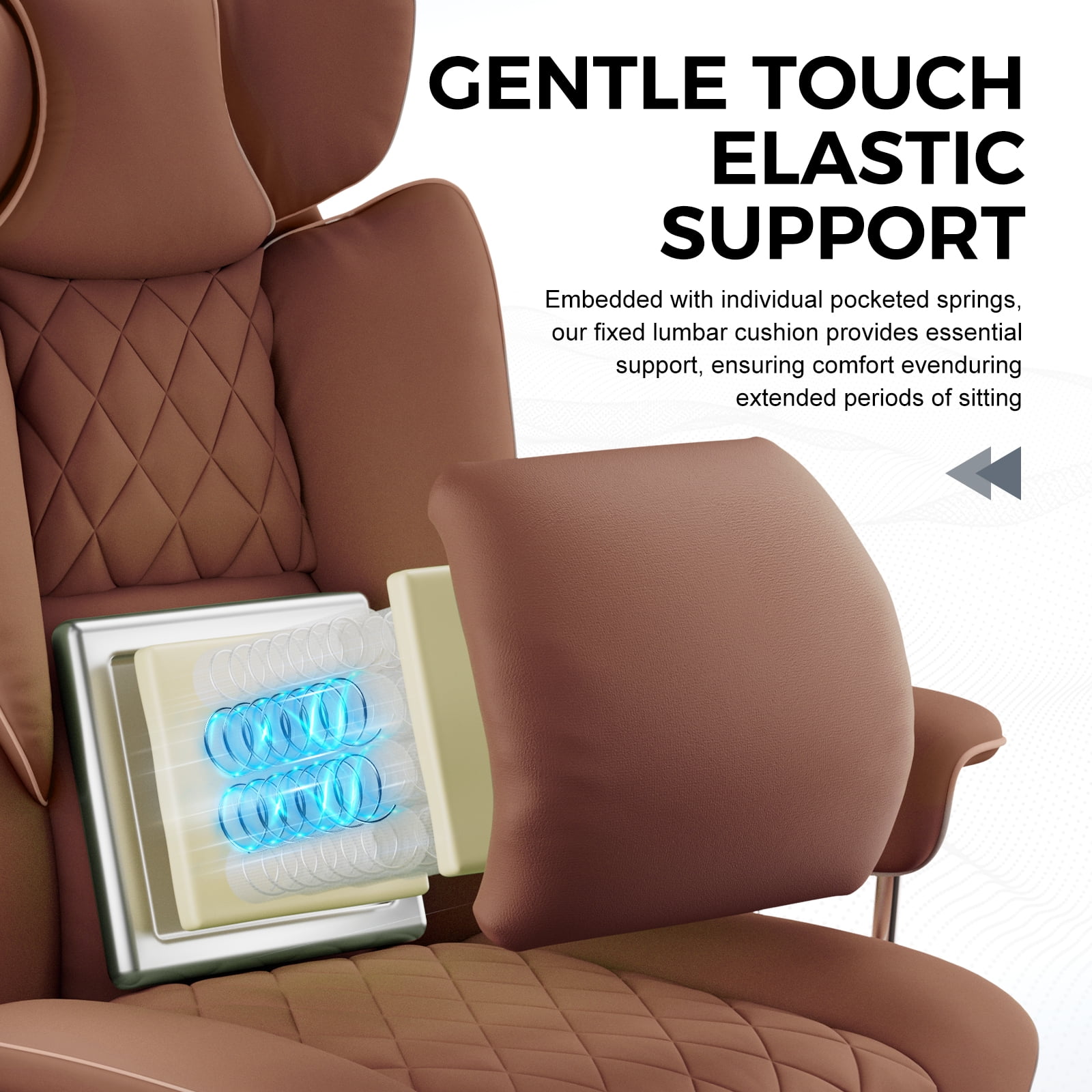 CloudRest Pro Big and Tall Gaming Chair, High Back PU Leather Office Chair with Footrest, Ergonomic Executive Chair with Pocket Spring Lumbar Support & Soft Fixed Armrests