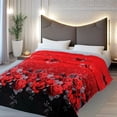 thumbnail image 4 of Red Rose Bouquet Queen Comforter Set - Luxurious Microfiber with Floral Print, 74.8x86.6In, 4 of 4