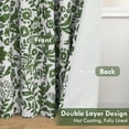 thumbnail image 2 of DriftAway Julia Watercolor Blackout Room Darkening Lined Thermal Insulated Energy Saving Window Curtains 2 Layers 2 Panels Each Size 52 Inch by 84 Inch Loden Green, 2 of 8